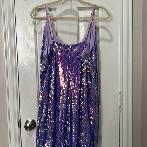 Fashion Nova Curve Plus Size - Flashing Lights Sequin Dress - Purple - Size 3X - Picture 11 of 12